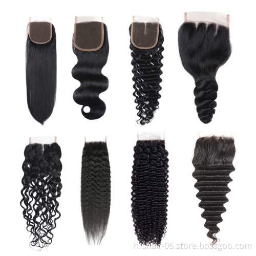 Long middle free three part closure with hair weaving Peruvian hair bundles with 2x6 4x4 13x4 360frontal